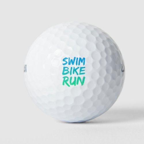 Swim Bike Run great design Golf Balls
