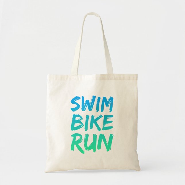 Swim Bike Run great design Tote Bag (Front)