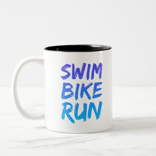 Swim Bike Run great design Two_Tone Coffee Mug
