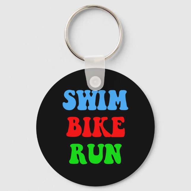 Swim Bike Run Keychain (Front)