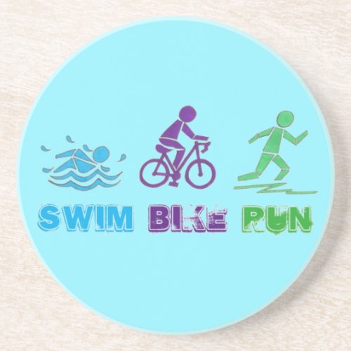 Swim Bike Run Marathon Triathlon Race Coaster