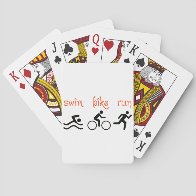 Swim Bike Run Poker Cards (Back)