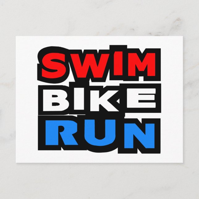 Swim Bike Run Postcard (Front)