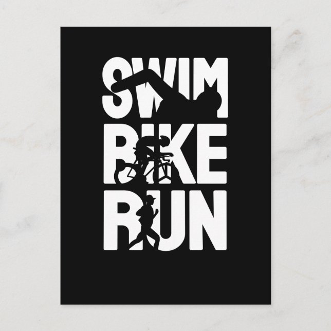 Swim Bike Run Postcard (Front)