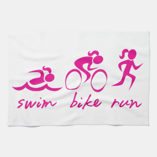 Swim Bike Run Tri Girl Towel