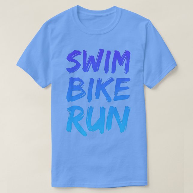 Swim Bike Run Triathlon cool design 1 T-Shirt (Design Front)