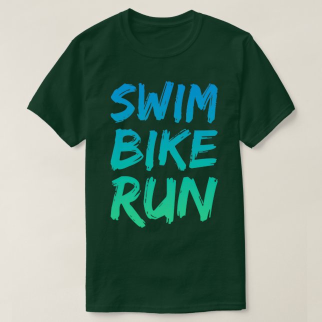 Swim Bike Run Triathlon cool design 3 T-Shirt (Design Front)