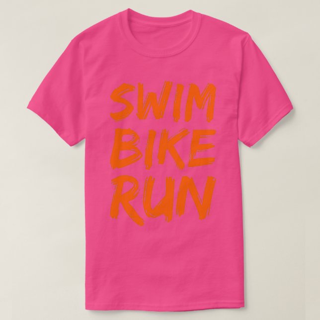 Swim Bike Run Triathlon cool design 4 T-Shirt (Design Front)