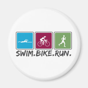swim bike run (triathlon) magnet