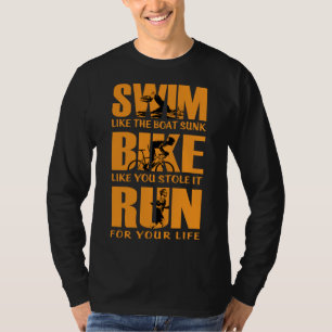 Swim Bike Run Triathlon Mens Suit Triathlon Suits  T-Shirt