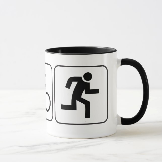 Swim, Bike, Run - Triathlon Mug (Right)