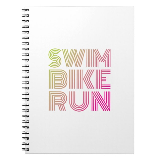 Swim Bike Run, Triathlon Notebook (Front)