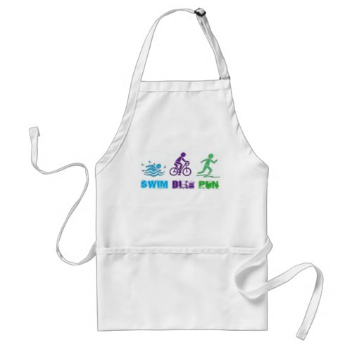 Swim Bike Run Triathlon Race Triathlete Adult Apron