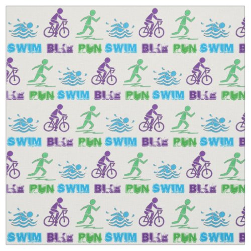 Swim Bike Run Triathlon Race Triathlete Fabric