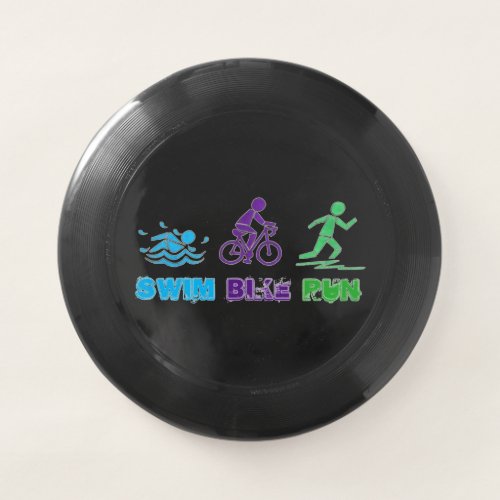 Swim Bike Run Triathlon Race Triathlete Wham_O Frisbee