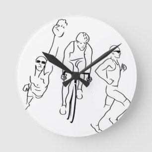 Swim Bike Run Triathlon Round Clock