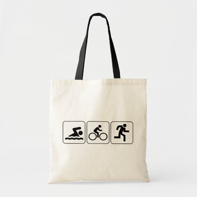 Swim, Bike, Run - Triathlon Tote Bag (Front)