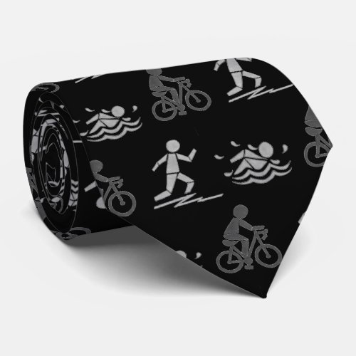 Swim Bike Run Triathlon Triathlete Ironman Race Neck Tie