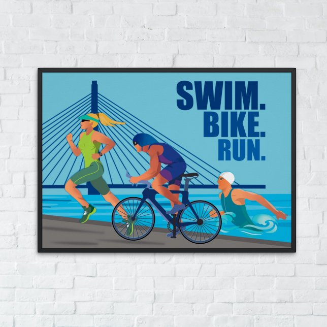 Swim Bike Run – Triathlon Wall Art for Athletes (Creator Uploaded)