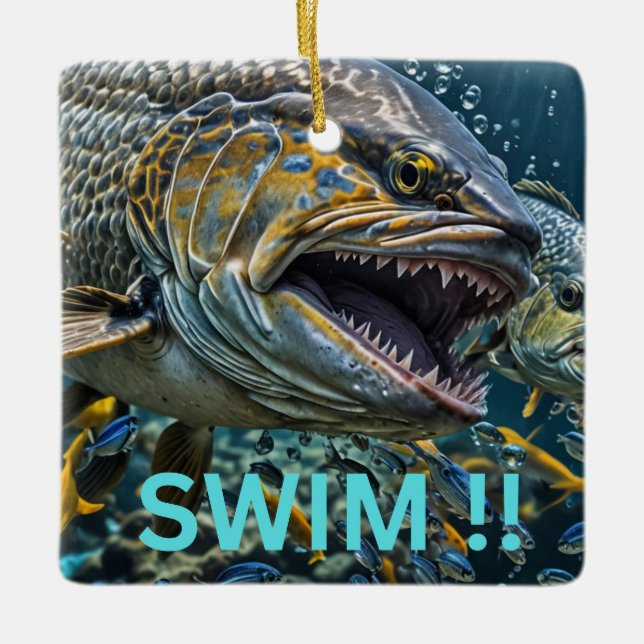 Swim!! Ceramic Ornament (Front)