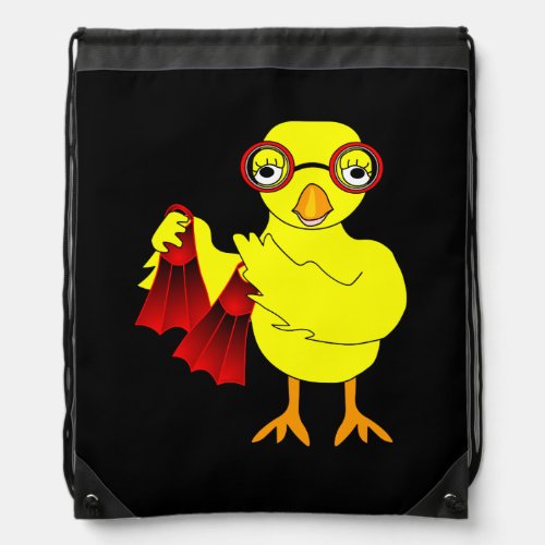 Swim Chick Drawstring Bag