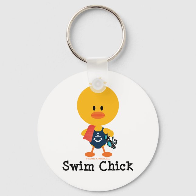 Swim Chick Keychain (Front)