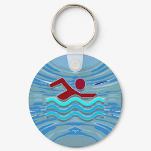 Swim Club Swimmer Exercise Fitness NVN254 Swimming Keychain