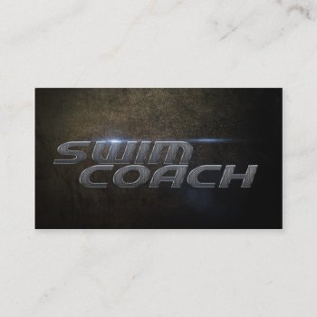 Swim Coach Business Card by KeyholeDesign at Zazzle