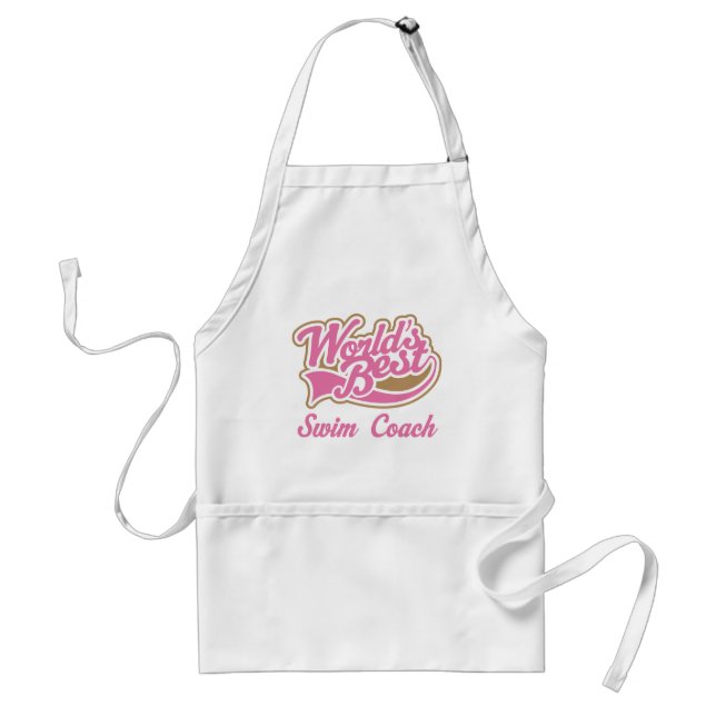 Swim Coach Gift Adult Apron (Front)