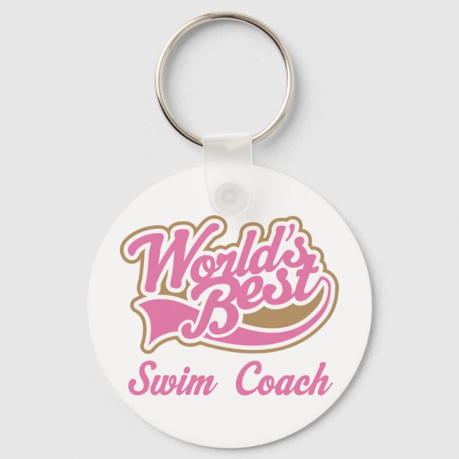 Swim Coach Gift Keychain (Front)