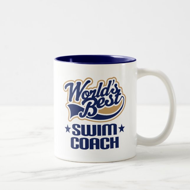 Swim Coach Gift Two-Tone Coffee Mug (Right)