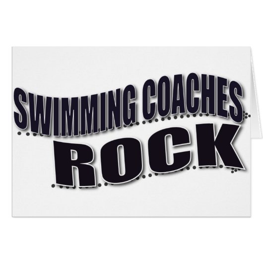 Swim Coach Gifts Cards (Front Horizontal)