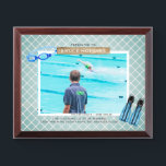 Swim Coach Photo Award Plaque<br><div class="desc">Perfect gift for your Coach at the end of season. Show your coach how much you appreciate them and say Thank You with this personalized photo plaque. Designed for a swim coach. Other themes are available in our store (soccer, baseball, basketball, etc). Add your custom wording to this design by...</div>