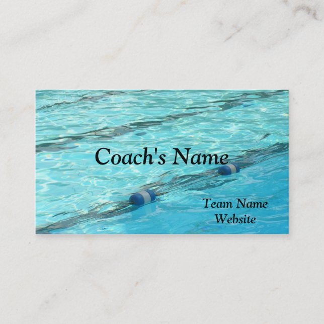 SWIM COACH'S BUSINESS CARD (Front)