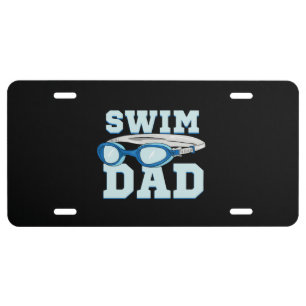 Swim Dad License Plate