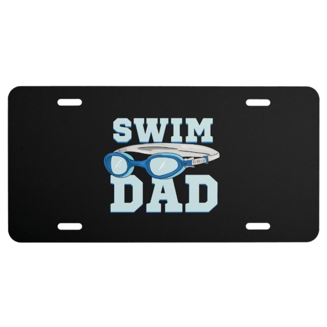 Swim Dad License Plate (Front)