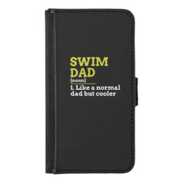 Swim Dad Like A Normal Dad But Cooler Gift T Shirt Samsung Galaxy S5 Wallet Case