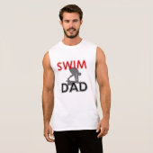 Swim Dad Sleeveless T-Shirt (Front Full)