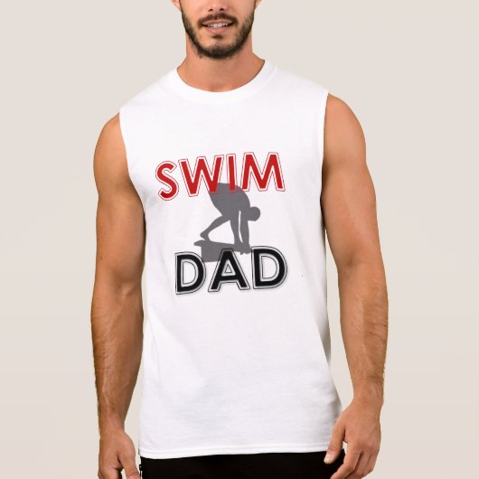 Swim Dad Sleeveless T-Shirt (Front)