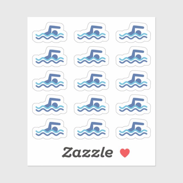 Swim Day Swimmers Calendar Bujo Planner  Sticker (Sheet)