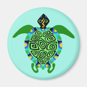 Swim deep - Sea TURTLE -Animal lover - turquoise Magnet