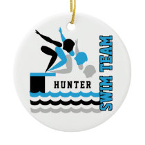 Swim / Dive Team - Baby Blue -Boy Ceramic Ornament