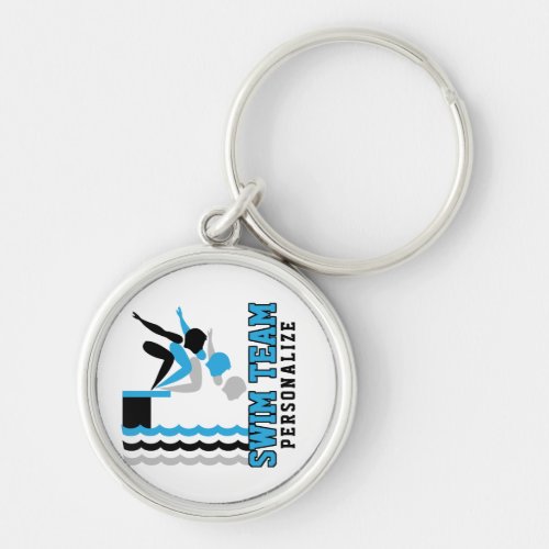 Swim Dive Team _ Baby Blue _ Boy Keychain