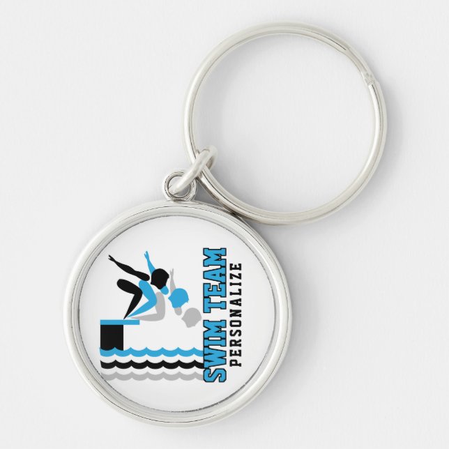 Swim Dive Team - Baby Blue - Boy Keychain (Front)