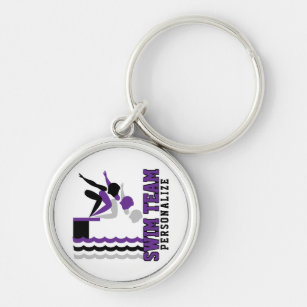 Swim Dive Team - Purple - Boy  Keychain