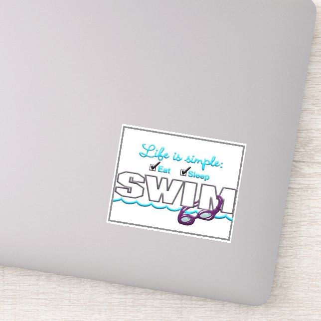 SWIM - “Eat-Sleep-Swim” Sticker (Detail)