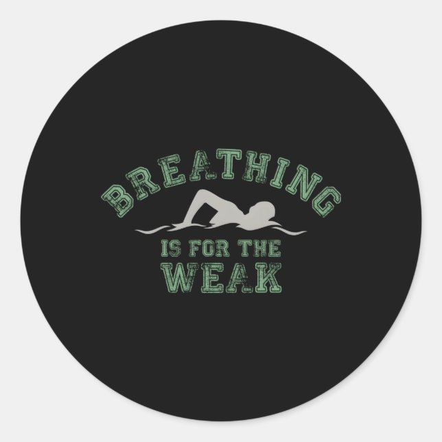 Swim For Swimming Pools Swimming Gear Swimmer Classic Round Sticker (Front)