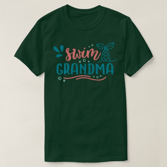 SWIM GRANDMA Swimmer Grandmother Coach Loves Swimm T-Shirt (Design Front)