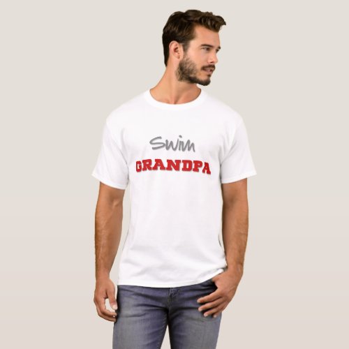 Swim Grandpa Design T_Shirt