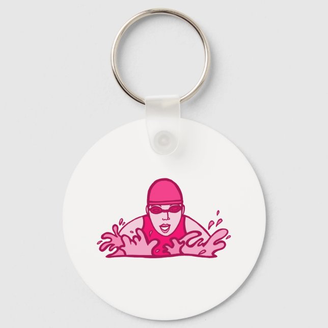 Swim Hard Keychain (Front)